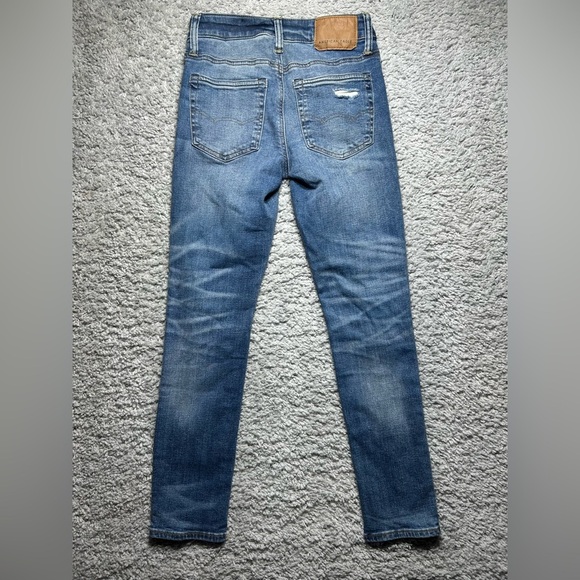 American Eagle Jeans Mens 26 x 28 Skinny Stretch Distressed Holes Streetwear - Picture 5 of 5